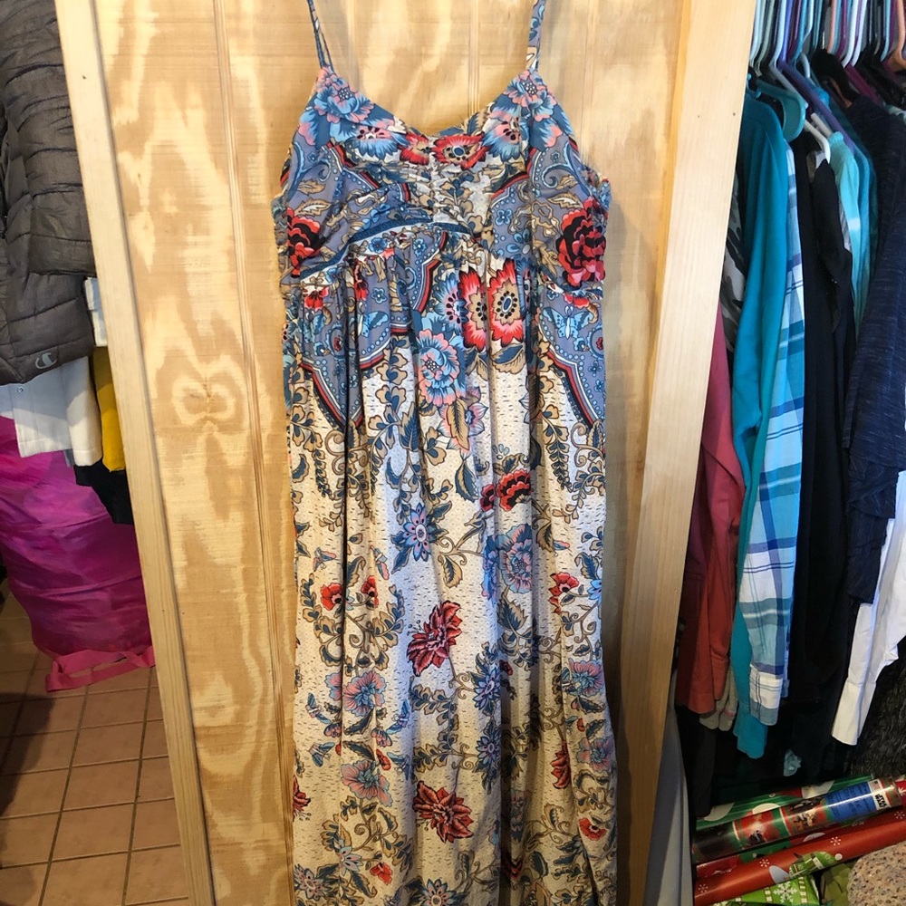 Long Spaghetti Strap Lined Summer/Spring Dress.